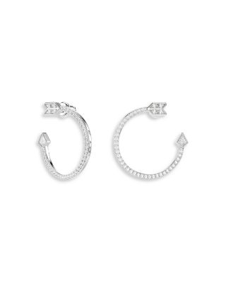 Idyllia Crystal & Cubic Zirconia Arrow Hoop Earrings
