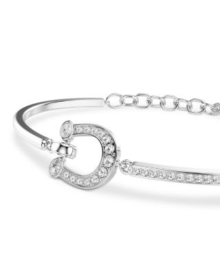 Symbolica Crystal & Cubic Zirconia Horseshoe Bangle Bracelet