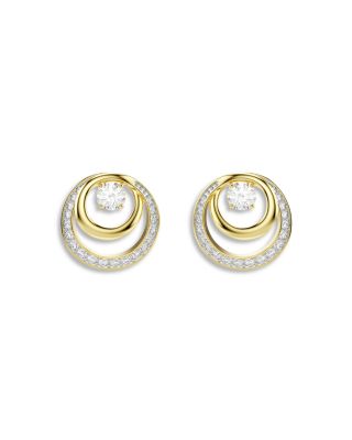 Hyperbola Crystal Circular Stud Earrings