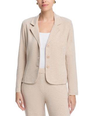 French Terry Three Button Blazer