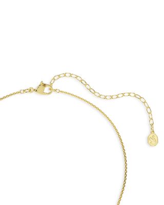 Hyperbola Crystal Circular Pendant Necklace, 14.87-17.75"