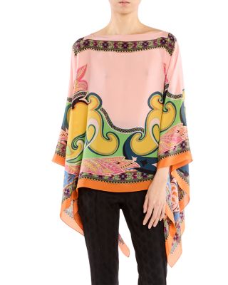 Silk Poncho Top