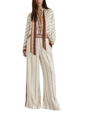 Lydia Chain Print Wide Leg Pants