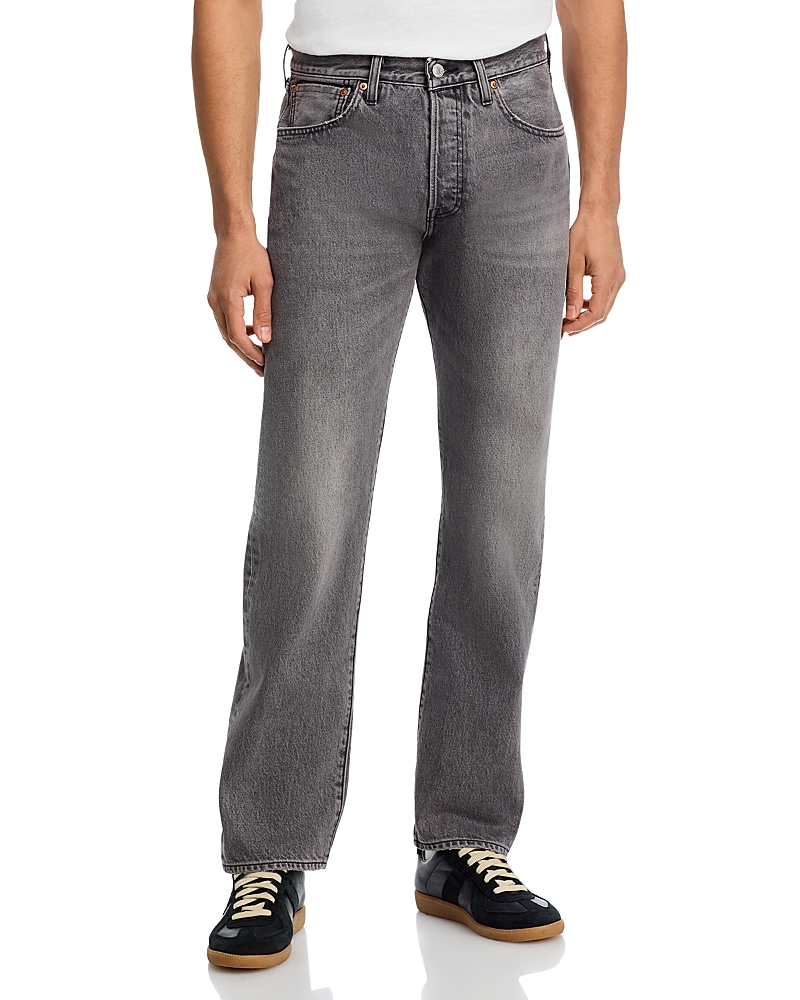 Levi's 501 Relaxed Fit Jeans in Black Ash Selvedge - Exclusive