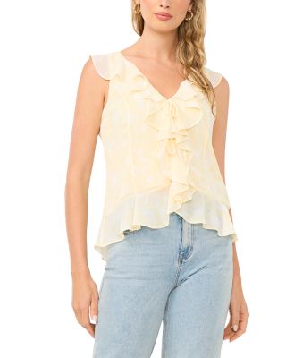 Ruffled V Neck Blouse