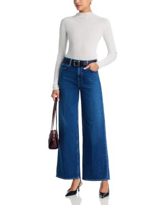 Aneesa High Rise Wide Jeans in Amalfi Tide