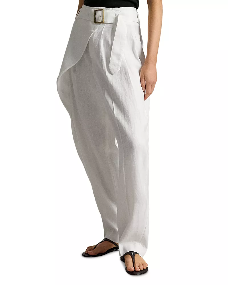 Polo Ralph Lauren Linen Tapered Wrap Pants