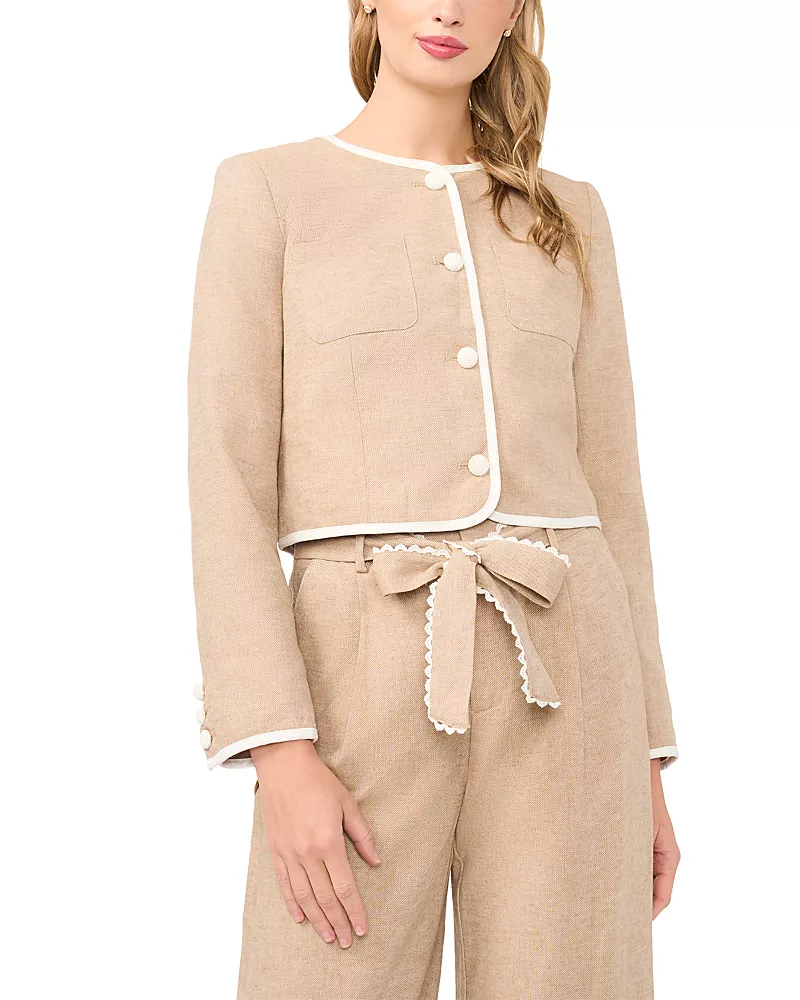 CeCe Contrast Patch Pocket Jacket