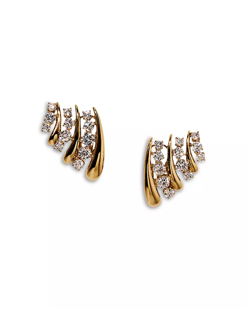 Nadri Phenom Multi J Hoop Earrings
