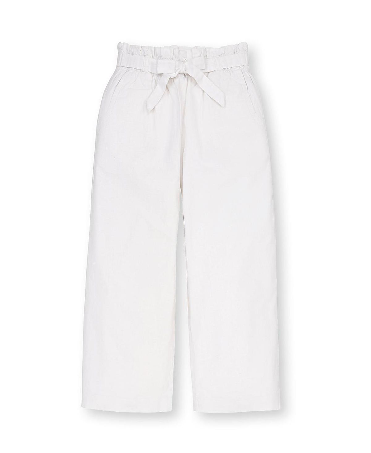 Hope & Henry Girls' Linen Paper Bag Tie-Waist Pant - Little Kid, Big Kid