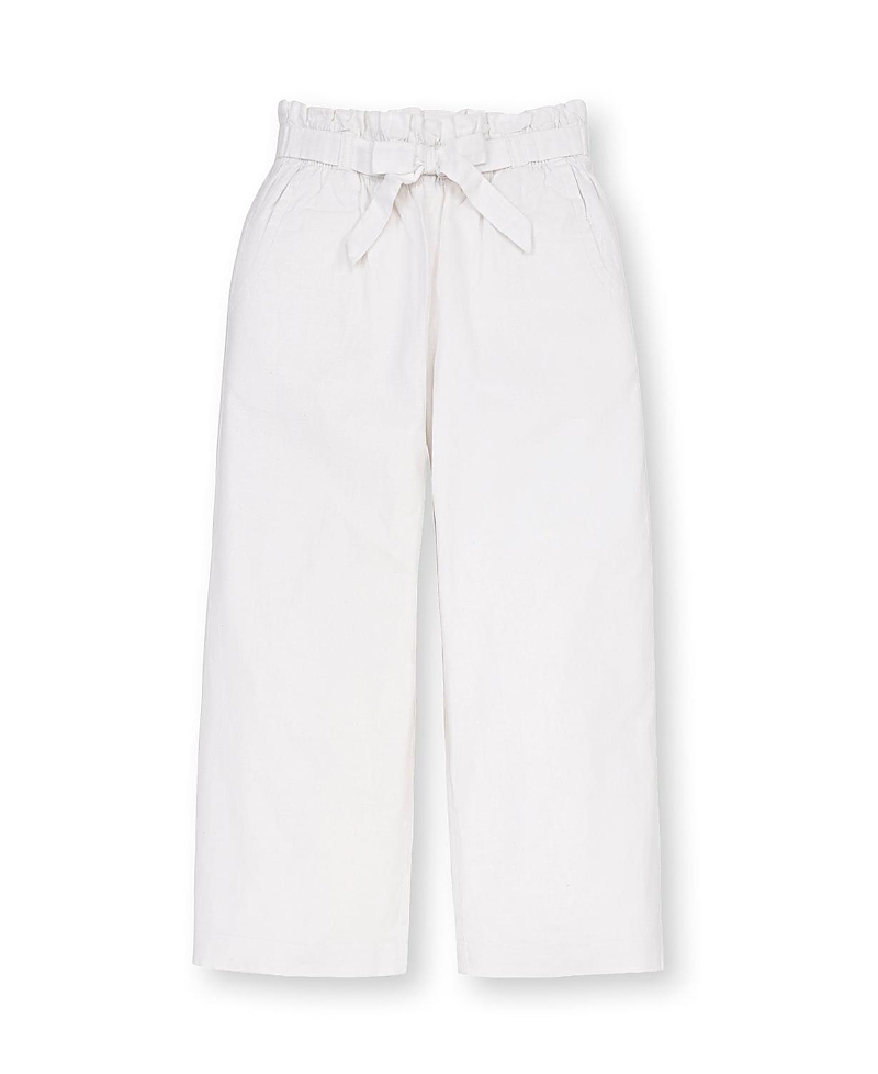 Hope & Henry Girls' Linen Paper Bag Tie-Waist Pant - Little Kid, Big Kid