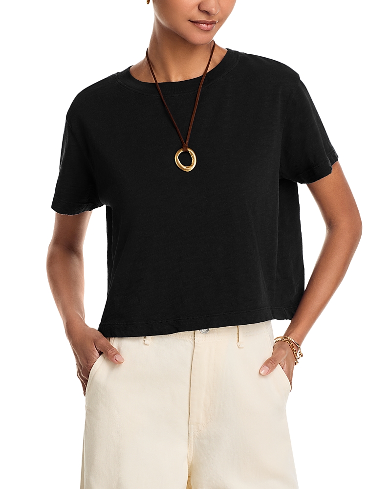 Velvet By Graham & Spencer Sabel Cropped Crewneck Tee