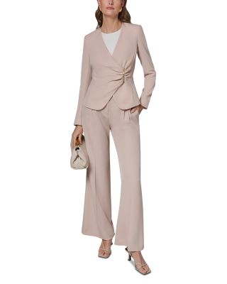 Side Ruched Zipper Blazer