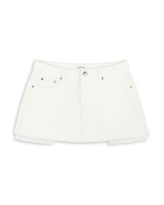 Denim Mini Skirt in White