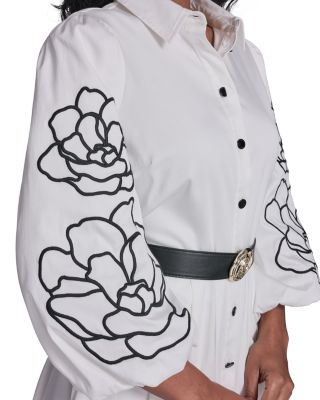 Floral Puff Sleeve Midi Dress