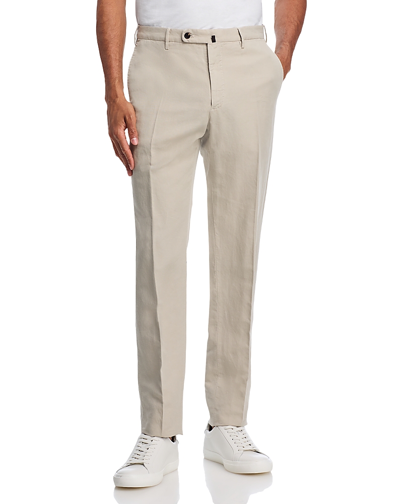 Slowear Incotex Regular Fit Linen & Cotton Garment-Dyed Chinolino Pants