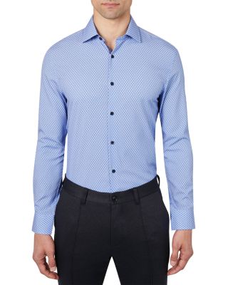 Slim Fit Concentric Geo Performance Dress Shirt