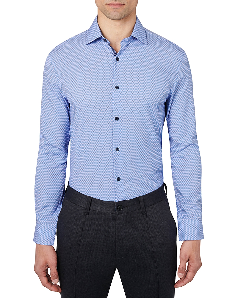 Wrk Slim Fit Concentric Geo Performance Dress Shirt