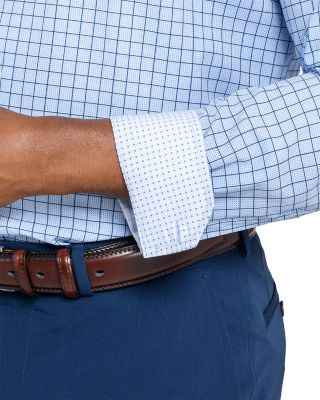 Slim Fit Check Performance Dress Shirt