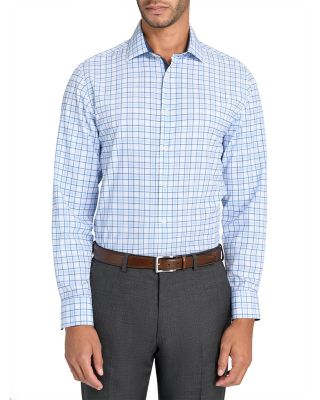 Slim Fit Plaid Performance Dress Shirt
