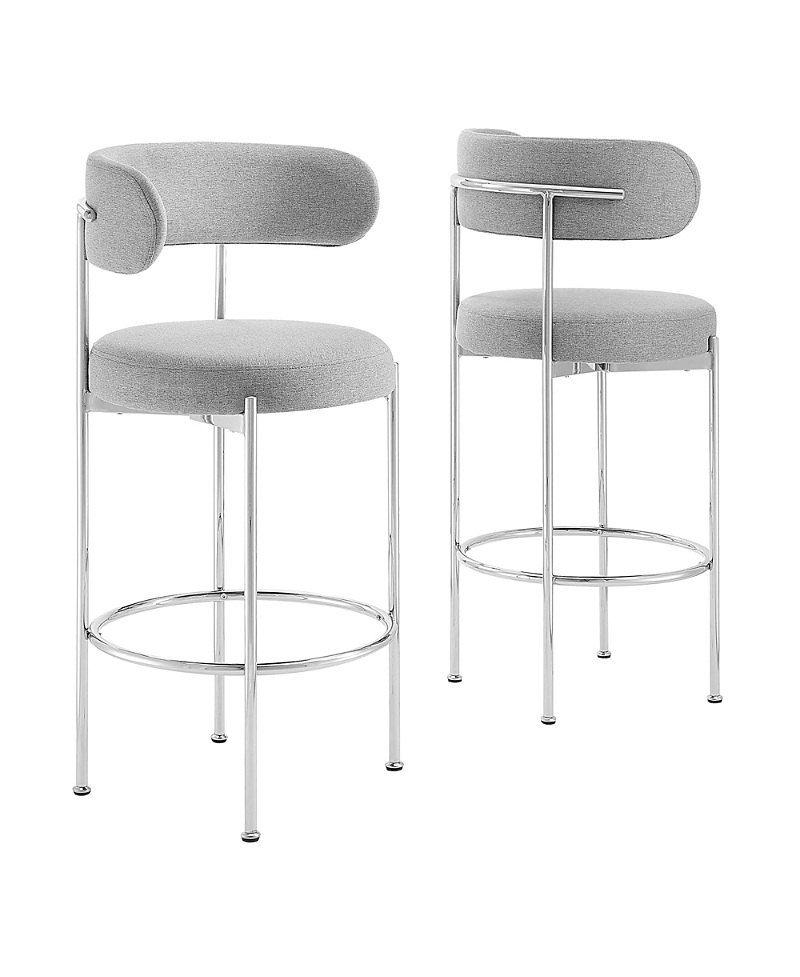 Photos - Other Furniture Modway Albie Fabric Bar Stools, Set of 2 23-ADD2-7F19EBAECBCB