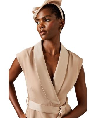  Tux Satin Midi Dress