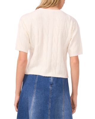 Short Sleeve Crewneck Cardigan