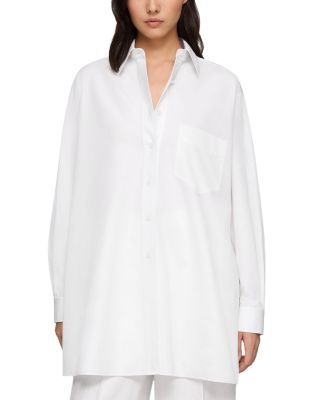 Long Sleeve Convertible Oversized Blouse