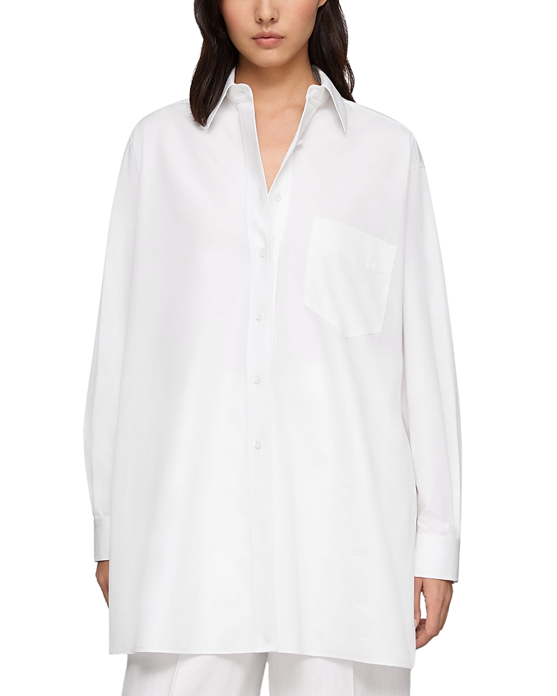 Lafayette 148 New York Long Sleeve Convertible Oversized Blouse · L