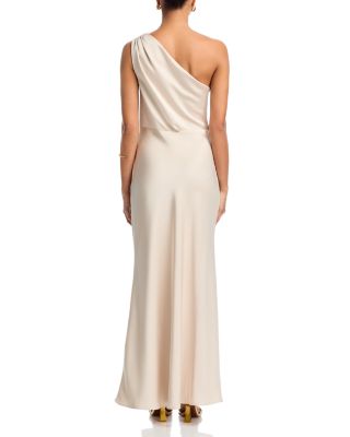 One Shoulder Charmeuse Dress - Exclusive