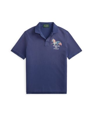 Classic Fit Horse Appliqu&eacute;d Polo Shirt