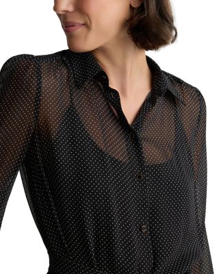 Silk Maxi Shirt Dress