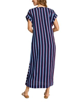 Deepsea Stripe Caftan Swim Cover-Up