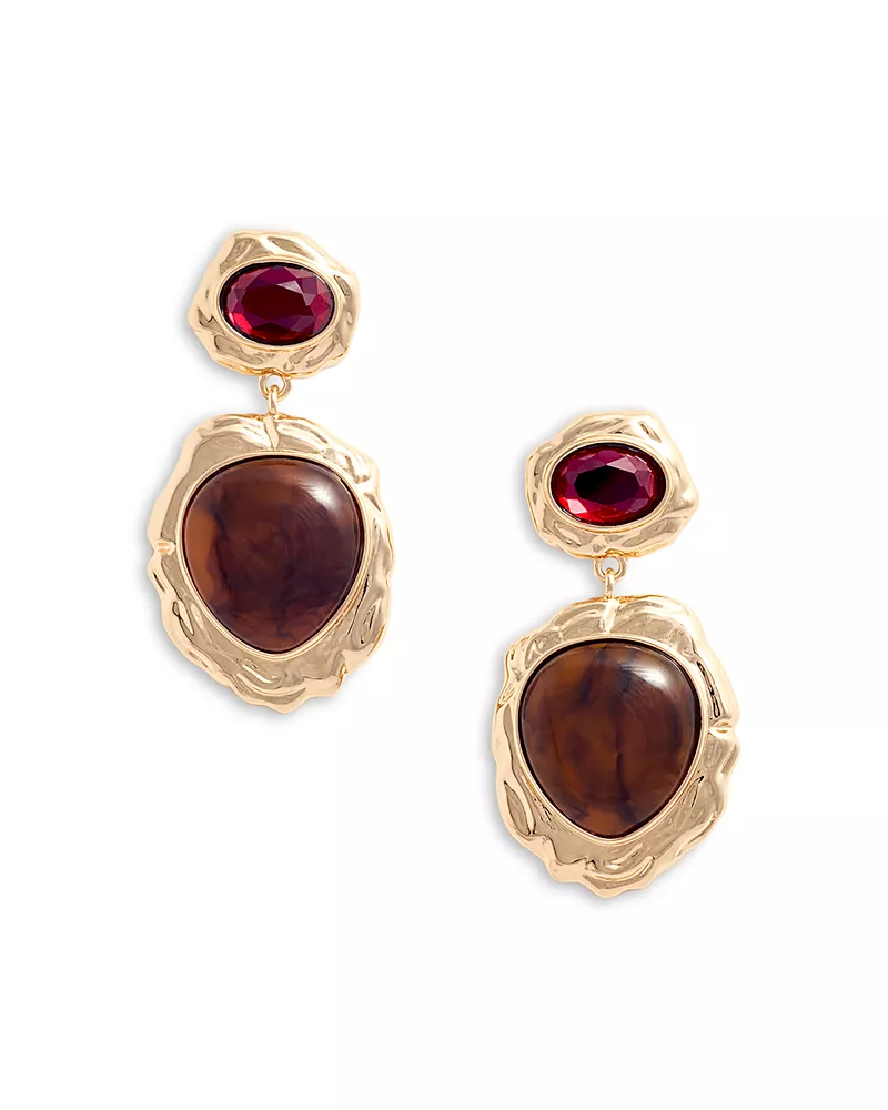 Self-Portrait Mottled Tiered Earrings