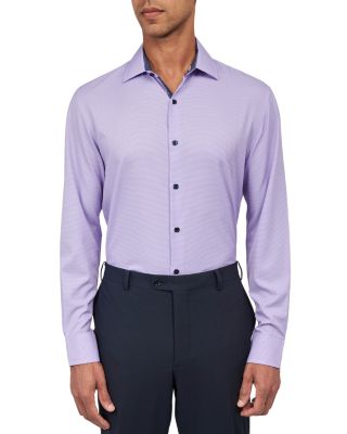 Slim Fit Houdstooth Performance Dress Shirt