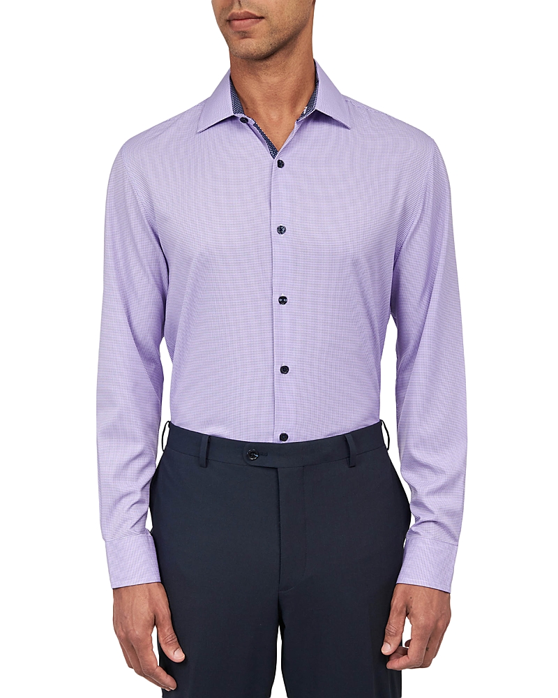 Wrk Slim Fit Houdstooth Performance Dress Shirt
