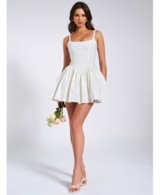  Kadi  Cotton Drop Waist Corset Mini Dress