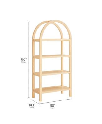 Vexley 60 Inch Arched Bookshelf