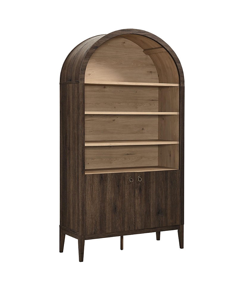 Modway Nolan 74 Tall Wide Arched Storage Display Cabinet Bookshelf