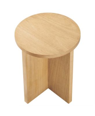 Silas Round Wood Side Table