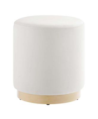 Tilden 16" Round Performance Velvet Upholstered Ottoman