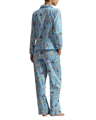 Madison Printed Pajama Set in Oxford Blue