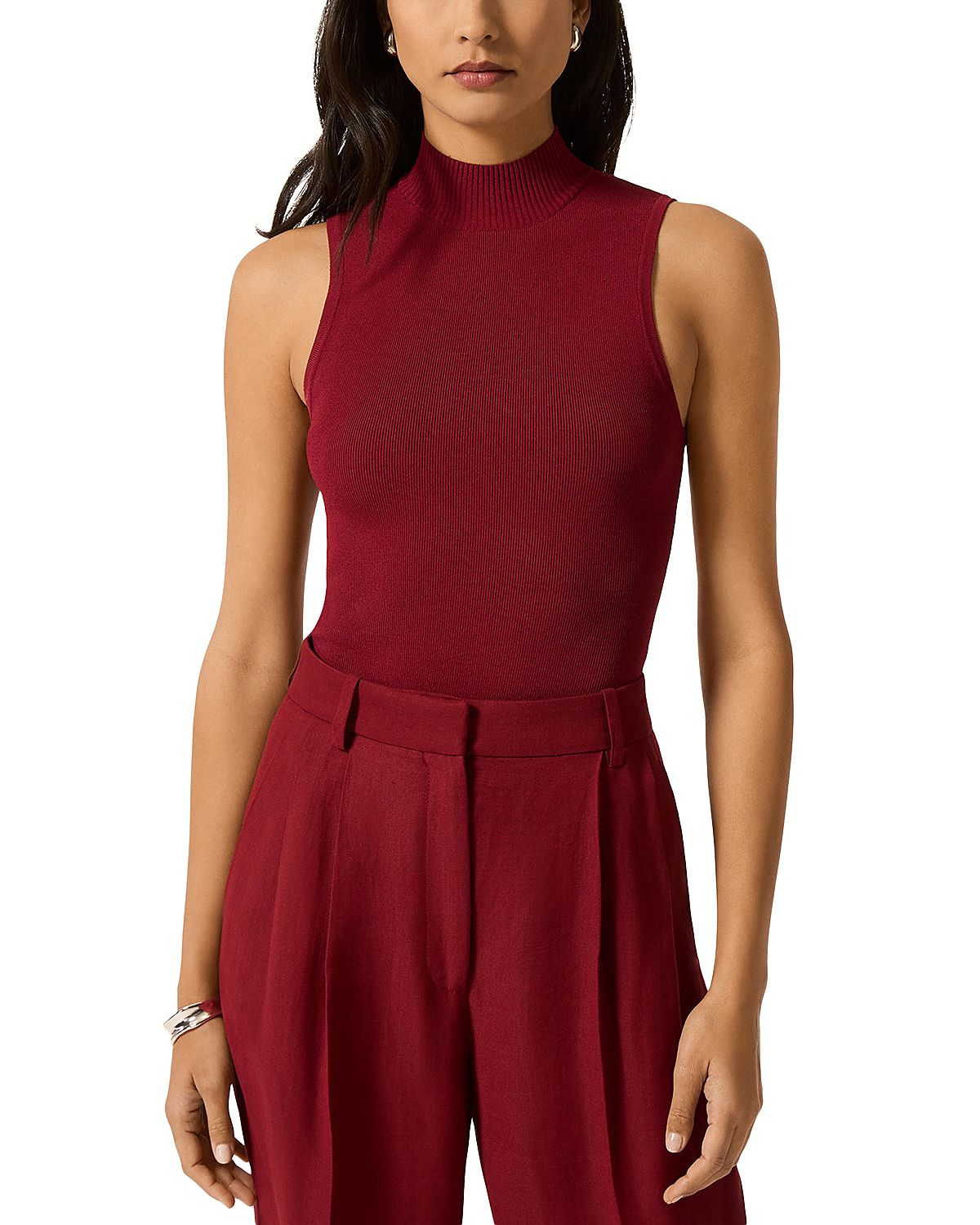 Argent Mock Neck Bodysuit