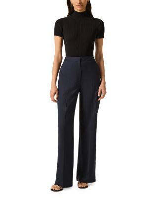 Ribbed Short Sleeve Turtleneck Top