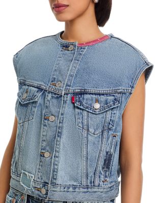 Collarless Shrunken 90's Vest