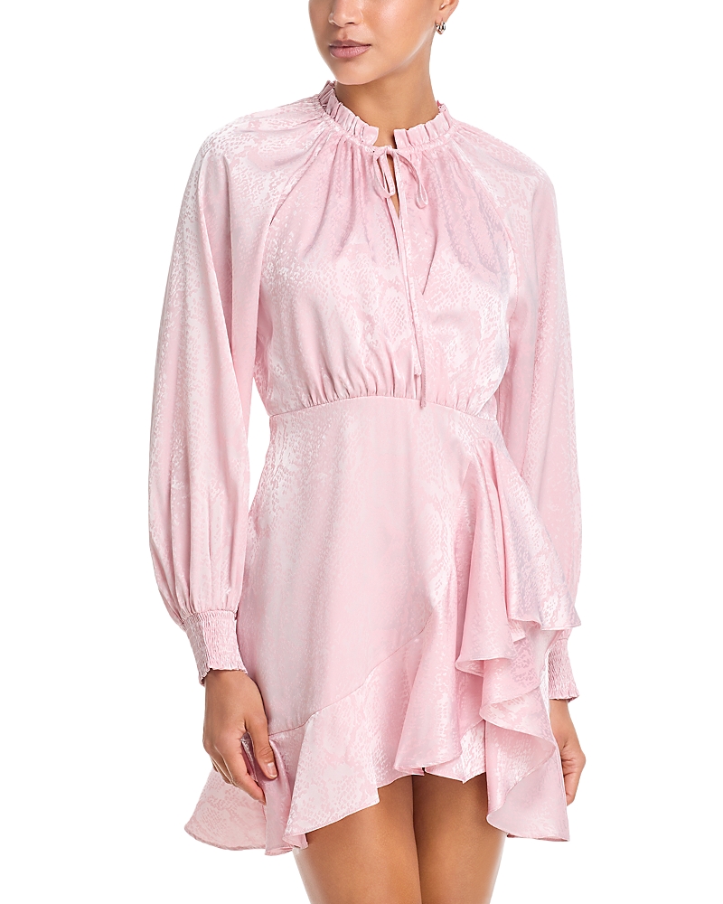 Aqua Ruffled Faux Wrap Dress - Exclusive
