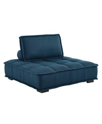 Saunter Tufted Fabric Armless Chair