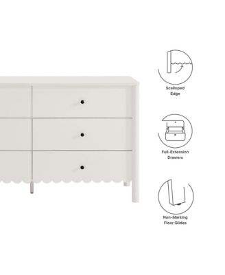 Emmeline Scalloped 6-Drawer Dresser