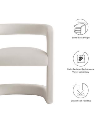 Winslow Barrel Performance Velvet Dining Chair