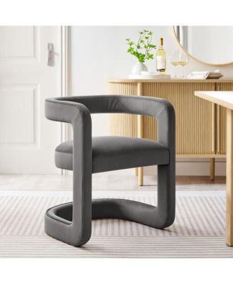 Winslow Barrel Performance Velvet Dining Chair